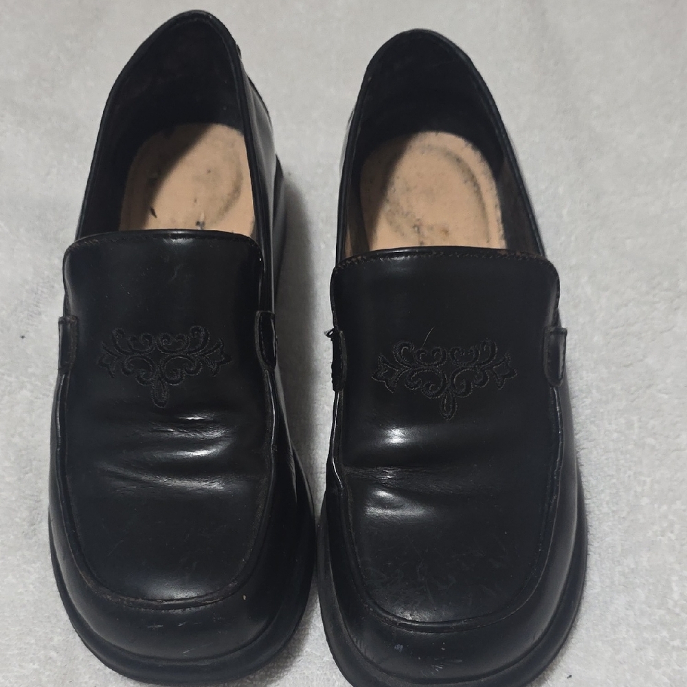 Dansko Black Embossed Loafers